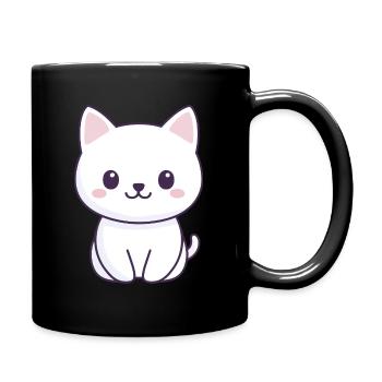 Bébé chat, chaton kawaii, dessin manga - Mug uni - noir - Droite