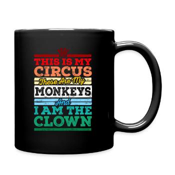 Mon cirque mes singes - Mug uni - noir - Droite