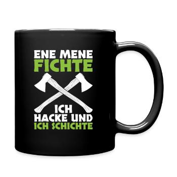 Forstwirt Waldarbeiter - Tasse einfarbig - Schwarz - Rechts