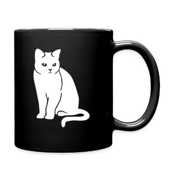 Chat britannique à poil court - Mug uni - noir - Droite