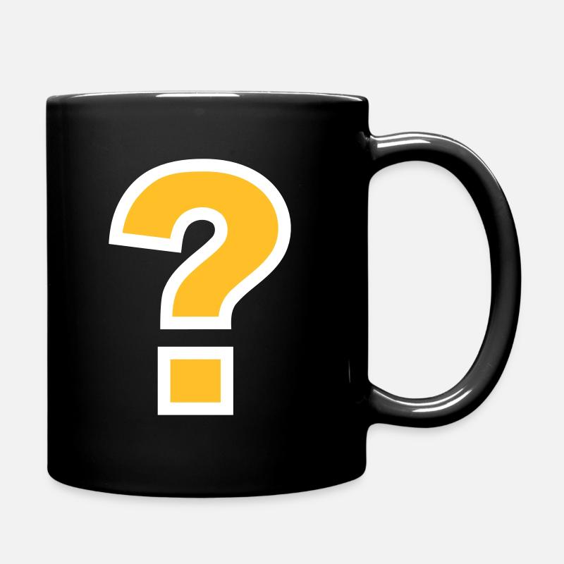 Question mark - Full Colour Mug - black