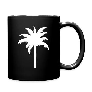 Palme - Tasse einfarbig - Schwarz - Rechts
