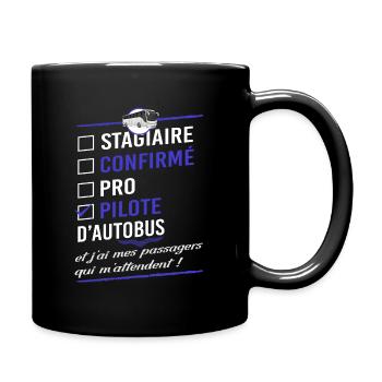Bus driver - bus driver humor gift - Full Colour Mug - black - Right