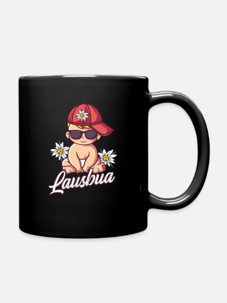 Lausbua - Tasse einfarbig - Schwarz