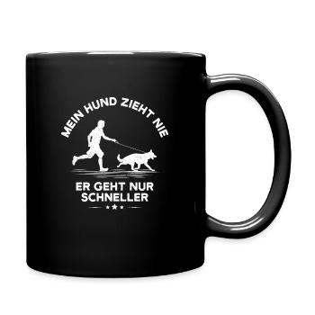 Hund Hunde Sprüche Hundesport Hundehalter Geschenk - Tasse einfarbig - Schwarz - Rechts