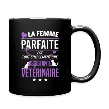 Assistante vétérinaire - Mug uni - noir - Droite