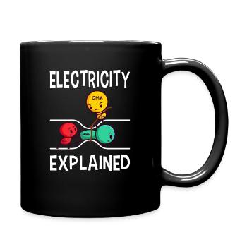 Electrician Electrician Electronics Technician Gift - Full Colour Mug - black - Right