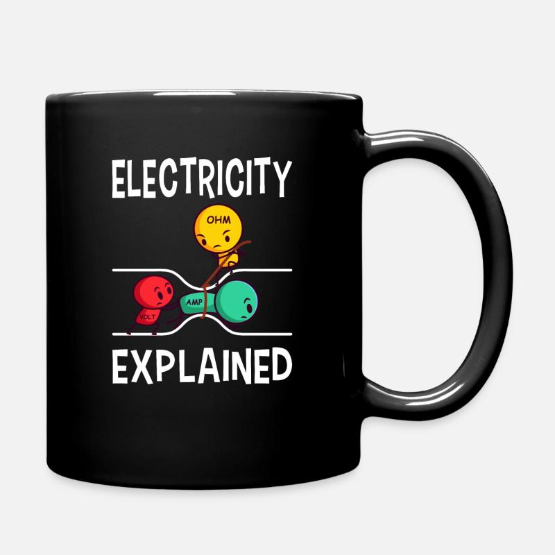 Electrician Electrician Electronics Technician Gift - Full Colour Mug - black