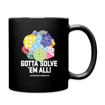 Gotta solve em all. Cubing-Cube-Cuber-Speedcubing - Full Colour Mug - black - Right