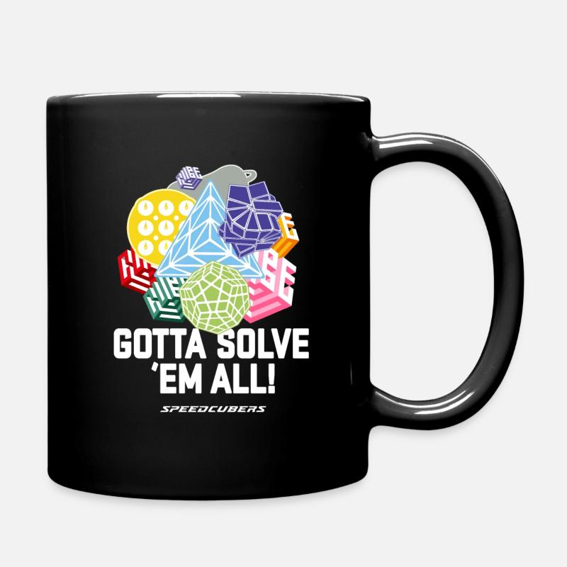 Ich muss sie alle lösen. Cubing-Cube-Cuber-Speedcubing - Tasse einfarbig - Schwarz