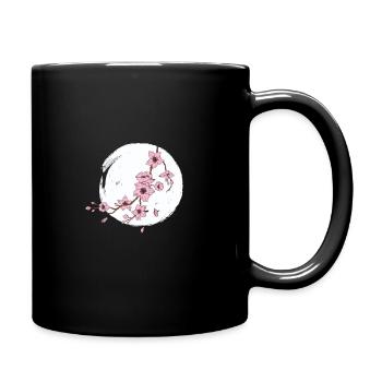 Lune de fleur de cerisier - Mug uni - noir - Droite
