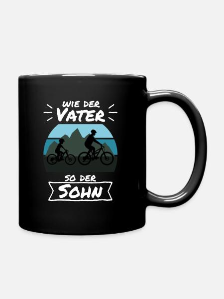 Wie der Vater so der Sohn Mountainbike - Tasse einfarbig - Schwarz
