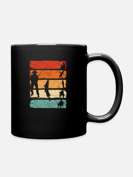 Angler fishing gift idea fishing fishing accessories - Full Colour Mug - black
