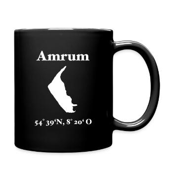 Amrum North Sea Island Design - Full Colour Mug - black - Right
