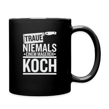Kochkunst - Tasse einfarbig - Schwarz - Rechts