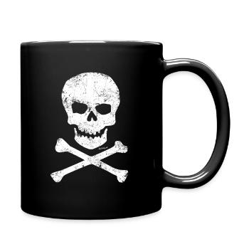 Skulls and bones - Full Colour Mug - black - Right