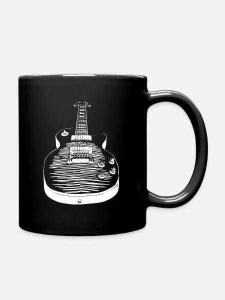 Gitarre - Les Paul - Tasse einfarbig - Schwarz