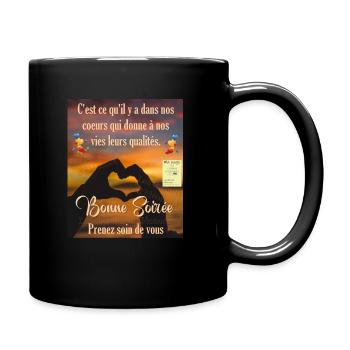 T-shirt du poete - Mug uni - noir - Droite