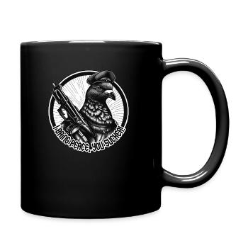 Pigeon of Peace - Tasse einfarbig - Schwarz - Rechts