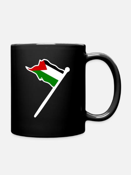 Free palestine - Tasse einfarbig - Schwarz