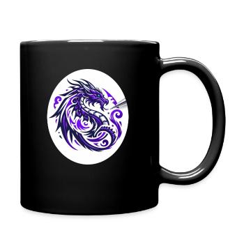 Tribal Dragon Purple - Full Colour Mug - black - Right