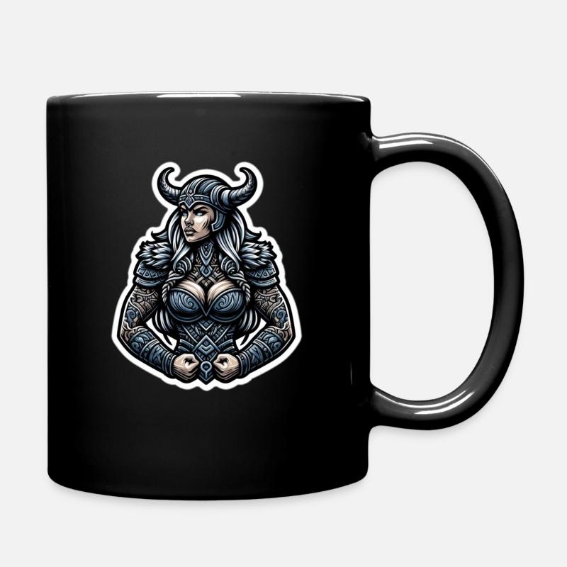 Femme Viking - Mug uni - noir