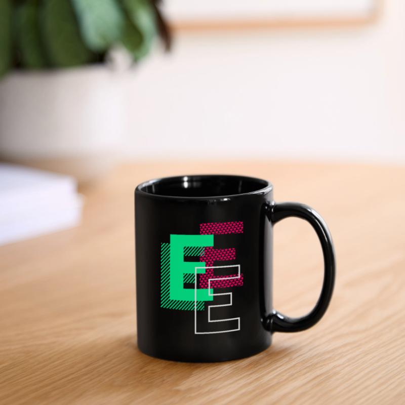 Initial Letter E Design Gift Full Colour Mug