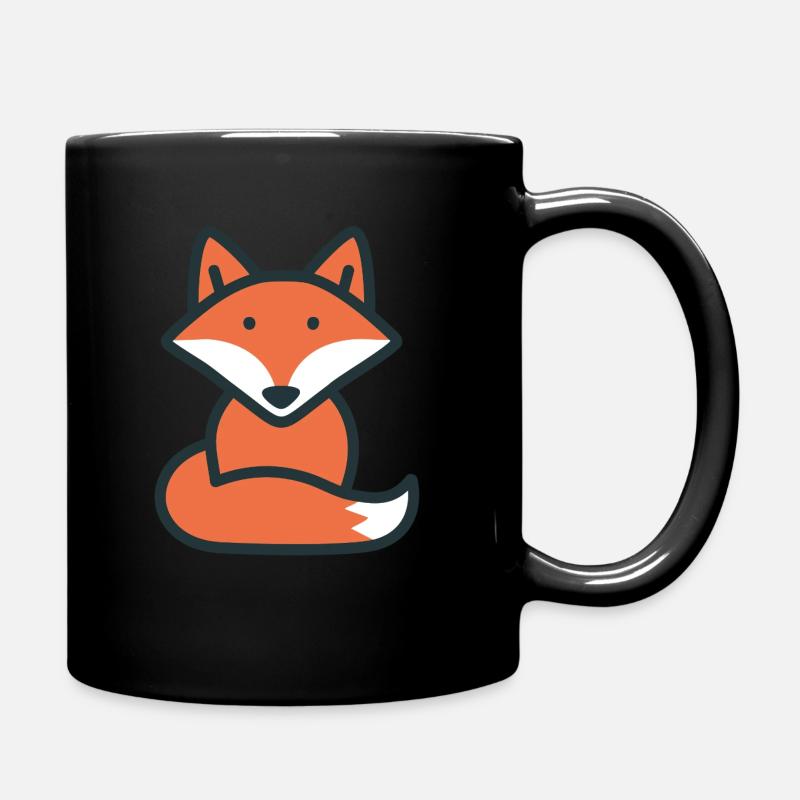 Simplyfox 02 - Tasse einfarbig - Schwarz