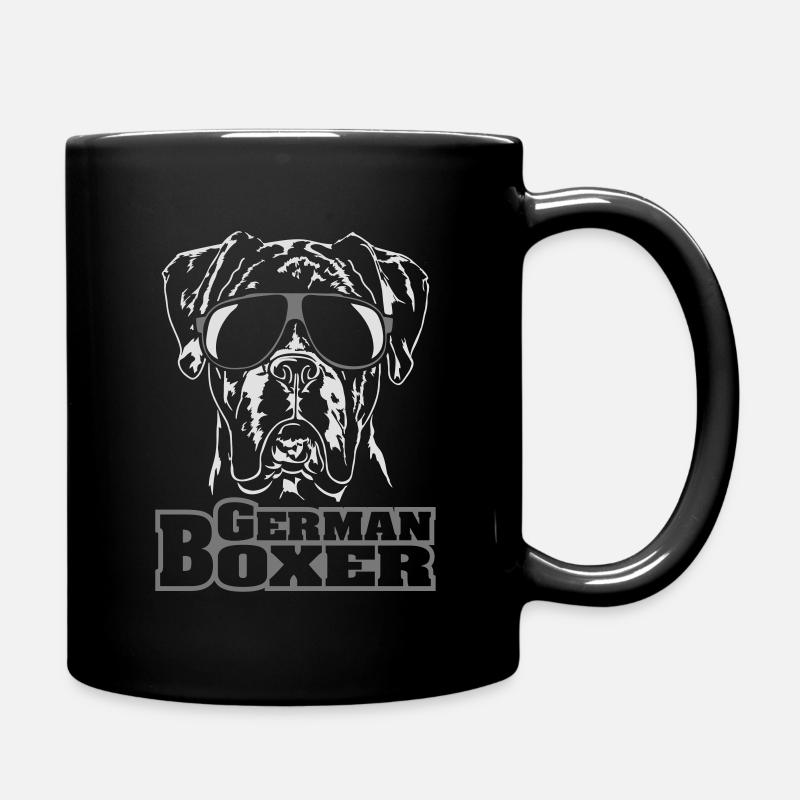 GERMAN BOXER cool - Tasse einfarbig - Schwarz