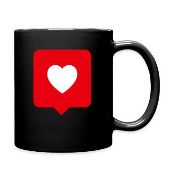 LIKE ME - heart love - Full Colour Mug - black - Right