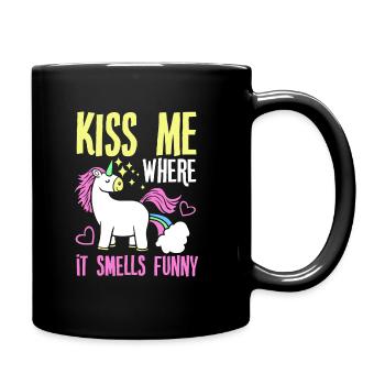 Unicorn Rainbow Unicorn Party T-shirt Gift - Full Colour Mug - black - Right