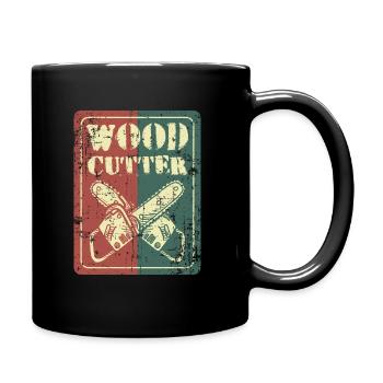 Tronçonneuse bûcheron - Mug uni - noir - Droite