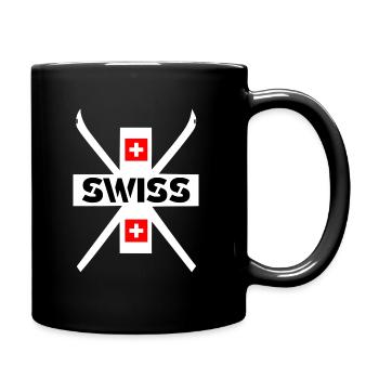 Ski Swiss Ski Motiv weiss - Tasse einfarbig - Schwarz - Rechts
