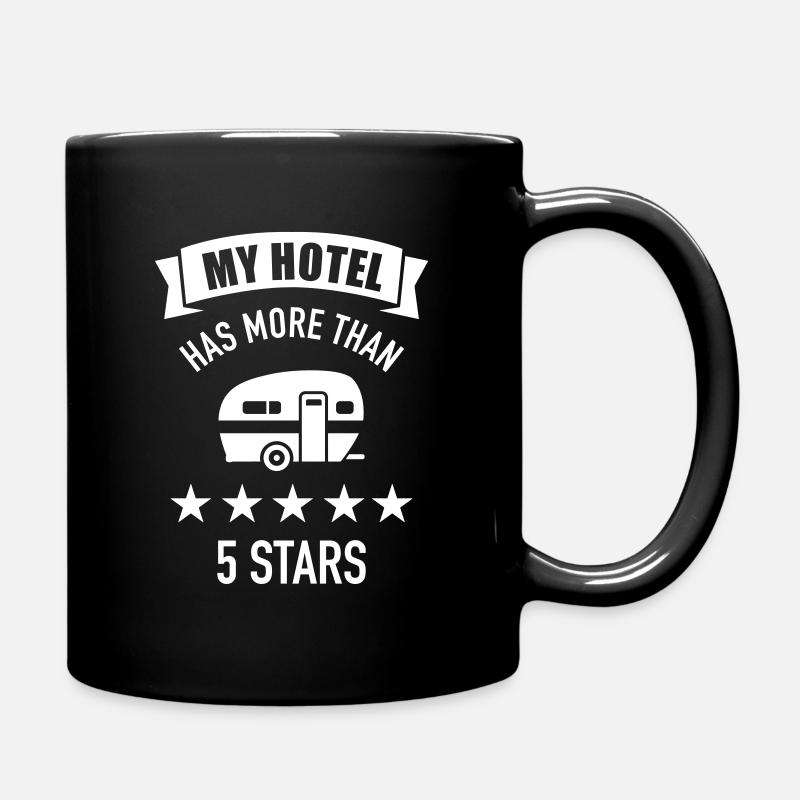 Wohnwagen - Tasse einfarbig - Schwarz