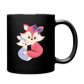 Enfants renards renard frères enfant garçon fille bébé - Mug uni - noir - Droite