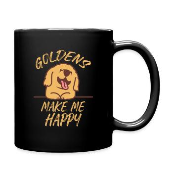 Golden Retriever Golden Retriever Lover Golden - Full Colour Mug - black - Right