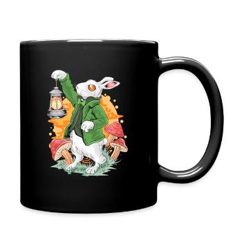Lapin lapin avec lanterne, rêve de rêve de rêve - Mug uni - noir - Droite