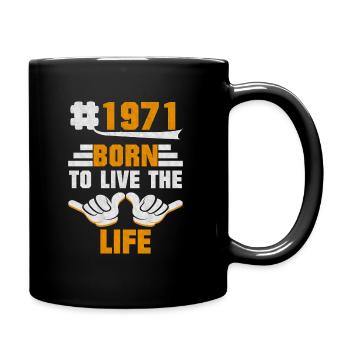 1971 born to live - Full Colour Mug - black - Right