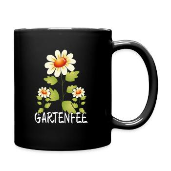 Gartenfee Garten Gärtnerin - Tasse einfarbig - Schwarz - Rechts