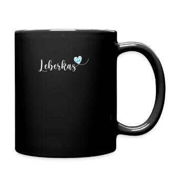 Leberkas Österreich Herz Leberkäsesemmel - Tasse einfarbig - Schwarz - Rechts