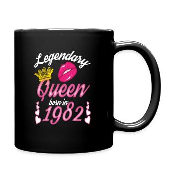 Legendäre Königin 1982 Geboren Geburtstag - Tasse einfarbig - Schwarz - Rechts