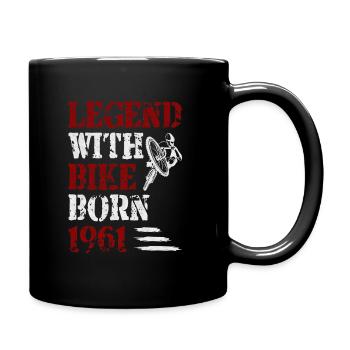 1961 Légende née Avec vélo VTT - Mug uni - noir - Droite