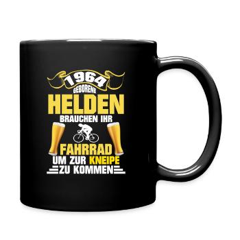 Cyclists Heroes Beer Drinker 1964 Born Bicycle - Full Colour Mug - black - Right