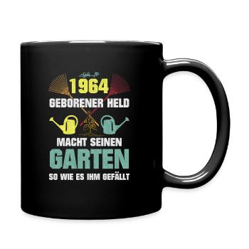 Garten Freund Gärtner 1964 Geboren Geburtstag - Tasse einfarbig - Schwarz - Rechts