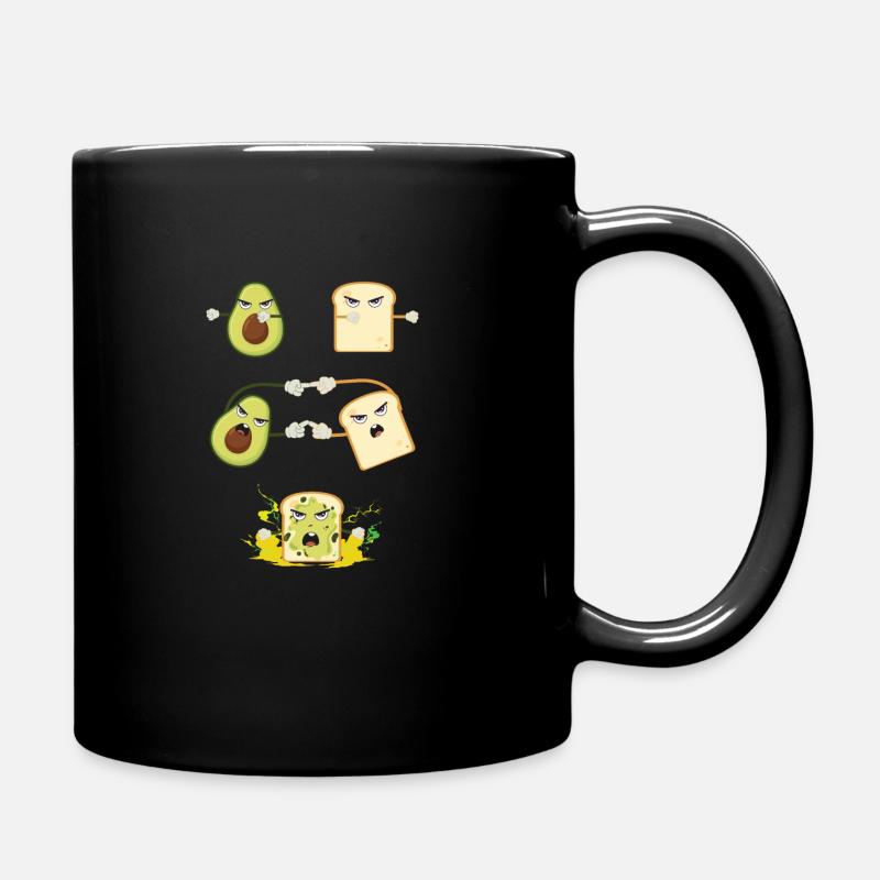 Avocado Toast Fusion Bread Spread Guacamole - Full Colour Mug - black