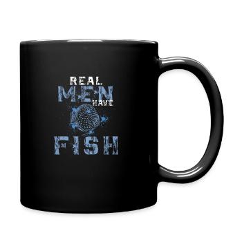 Real Man Have Fish Discus Aquatics Fish Breeder - Mug uni - noir - Droite