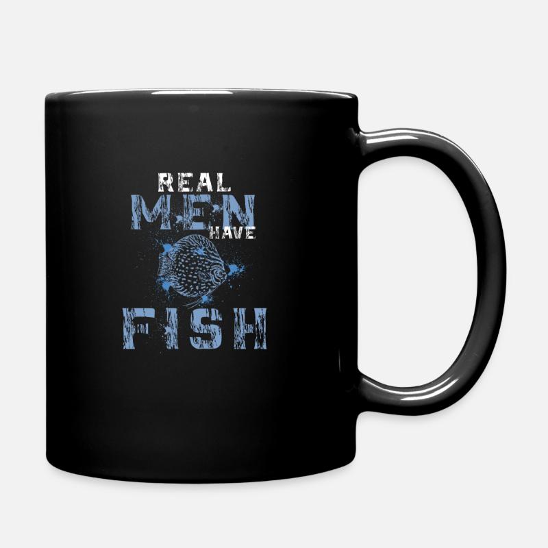 Real Man Have Fish Discus Aquatics Fish Breeder - Mug uni - noir