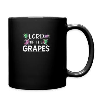 The Lord Of The Grapes Winegrower Winemaker Wine - Full Colour Mug - black - Right