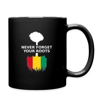 Guinea Wurzeln Geboren in - Tasse einfarbig - Schwarz - Rechts