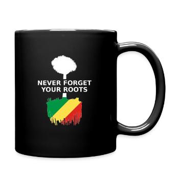 Republik Kongo - Tasse einfarbig - Schwarz - Rechts